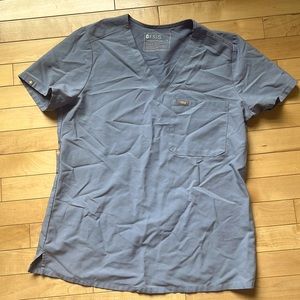 Figs vapor blue one pocket scrub top size small